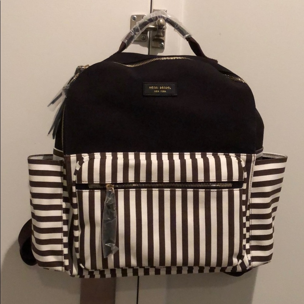 NWT Henri Bendel Canvas Backpack